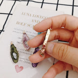 Resin Mineral Powder Crystal Lake Green Pendant DIY Earrings Necklace Key Chain