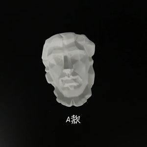 Resin Plaster Portrait Solid Face Brooch Necklace DIY Jewelry Materials