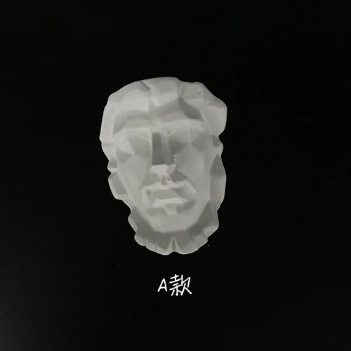 Resin Plaster Portrait Solid Face Brooch Necklace DIY Jewelry Materials