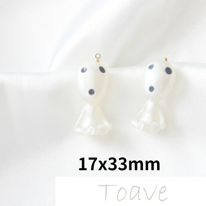 Resin and Luminous Powder Alien Pendant DIY Earrings