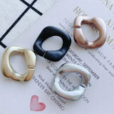 Resin Plating Geometric Earrings