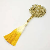 Muslim Resin Tasbih Bracelet with Yellow Tassel 33 45 66 99 Prayer Beads