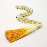 Muslim Resin Tasbih Bracelet with Yellow Tassel 33 45 66 99 Prayer Beads