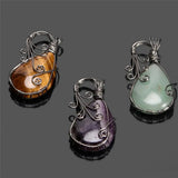 Natural Green Aventurine Pendant Hand-Wound Drop Pendant