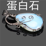 Natural Green Aventurine Pendant Hand-Wound Drop Pendant