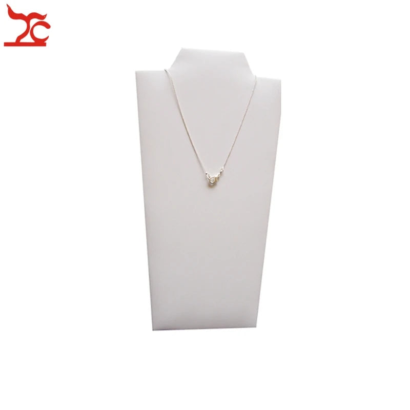 Foldable PU Necklace Rack Wooden Necklace Display Pendant Storage Organizer