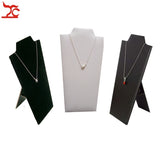 Foldable PU Necklace Rack Wooden Necklace Display Pendant Storage Organizer