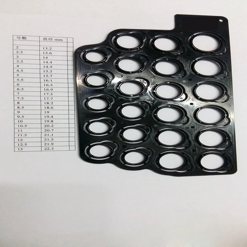Ring Sizer Tool Set 23Pcs US Size Plastic Measuring Template