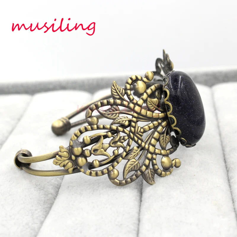 Vintage Bronze Bangle Bracelet for Women