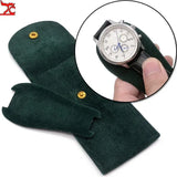Velvet Watch Storage Pouch Snap Fastener Organizer Jewelry Bag