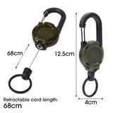 Retractable Rope Carabiner Keychain Anti-theft Tactical Key Holder