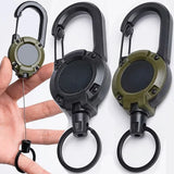 Retractable Rope Carabiner Keychain Anti-theft Tactical Key Holder