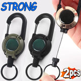 Retractable Rope Carabiner Keychain Anti-theft Tactical Key Holder