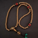 Retro 108 Copper Bead Necklace Buddha Bead Rosary Bracelet