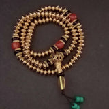 Retro 108 Copper Bead Necklace Buddha Bead Rosary Bracelet