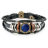 Retro 12 Constellation Leather Bracelet Student Mori Bracelet