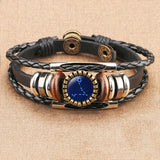 Retro 12 Constellation Leather Bracelet Student Mori Bracelet