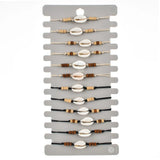 Shell Charms Braided Rope Bracelet Anklet Beach Jewelry