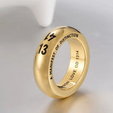Retro Titanium Steel Wedding Rings for Couple - Gift for Girl Boyfriend