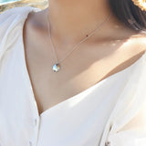 925 Sterling Silver Lucky Circle Necklace Pendant