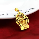 18K Yellow Plated Maitreya Buddha Pendant for Women Men