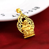 18K Yellow Plated Maitreya Buddha Pendant for Women Men