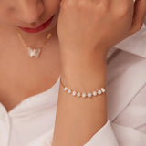Baroque Pearl Bracelet 18k Plated Stainless Steel Women's Jewelry Gift