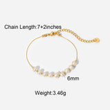 Baroque Pearl Bracelet 18k Plated Stainless Steel Women's Jewelry Gift