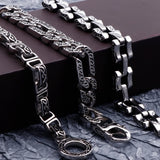 Retro Stainless Steel Chain Bracelet Men 8MM Biker Accessory