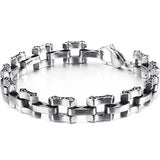 Retro Stainless Steel Chain Bracelet Men 8MM Biker Accessory