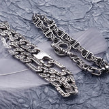 Retro Stainless Steel Chain Bracelet Men 8MM Biker Accessory