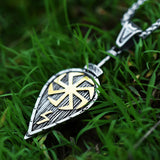 Slavic Necklace For Men Stainless Steel Viking Pendant Jewelry