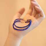 Natural Lapis Lazuli Beaded Bracelet Fine Jewelry YBR664