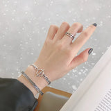 Retro 5MM Punk 925 Sterling Silver Flat Cuban Chain Bracelet