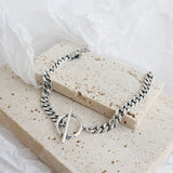 Retro 5MM Punk 925 Sterling Silver Flat Cuban Chain Bracelet