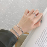 Retro 5MM Punk 925 Sterling Silver Flat Cuban Chain Bracelet