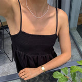 5mm Pearl Choker Stainless Steel Necklace Baroque Natural Female Beads