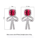 Paraiba Tourmaline Emerald Ruby Drop Earrings for Women