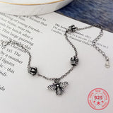 925 Silver Crown Bee Bracelet Fine Jewelry