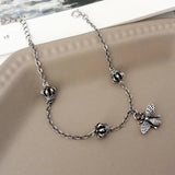 925 Silver Crown Bee Bracelet Fine Jewelry