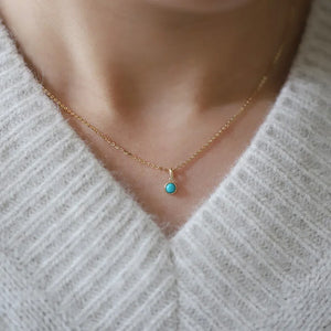 925 Silver Plated Necklace Turquoise Pendant Chain