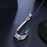 Vintage 925 Sterling Silver Anchor Pendant Necklace