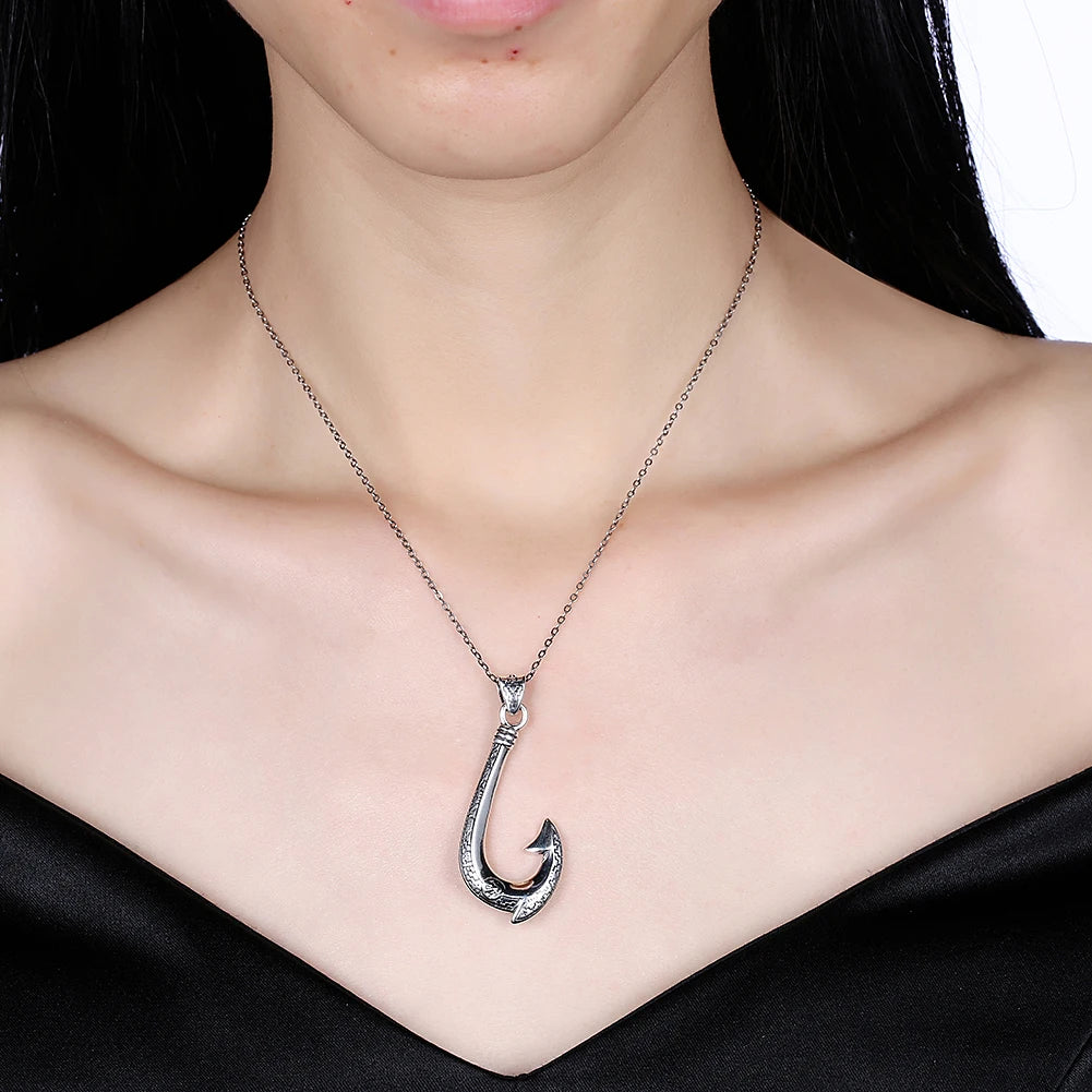 Vintage 925 Sterling Silver Anchor Pendant Necklace