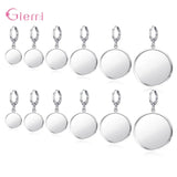 925 Silver Hoop Earrings Women Girls Party Gift Jewelry