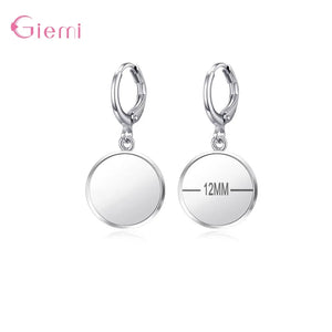 925 Silver Hoop Earrings Women Girls Party Gift Jewelry