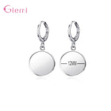 925 Silver Hoop Earrings Women Girls Party Gift Jewelry