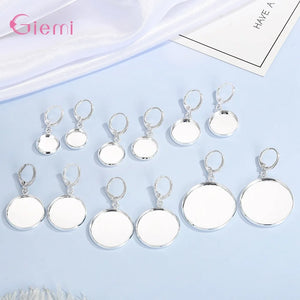 925 Silver Hoop Earrings Women Girls Party Gift Jewelry