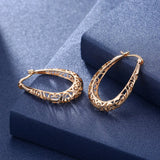 925 Silver Hoop Earrings Women Ancient Pattern Big S925 Lady Party Ears