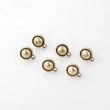 Retro Alloy Square Round Silver Pin Earrings DIY Material