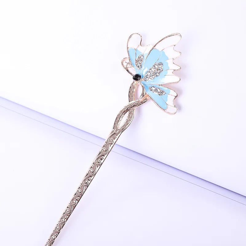 Chinese Style Rhinestone Tassel Hairpin